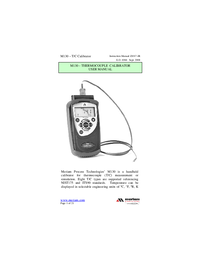 Thumbnail of document Manual - M130 Thermocouple Calibrator